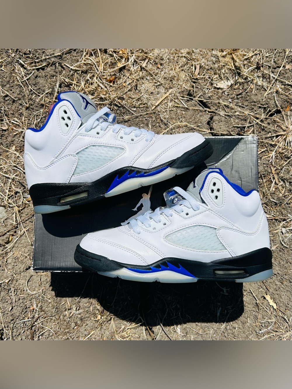 Air Jordan 5 Retro GS Concord Purple Size 5.5Y Used w/ Replacement Box